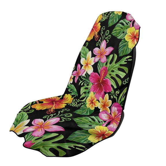 XYZCANDO Car Seat Towel Cover with Tropical Floral Pattern, Car Seat Protector for Post Workout and Beach Trips