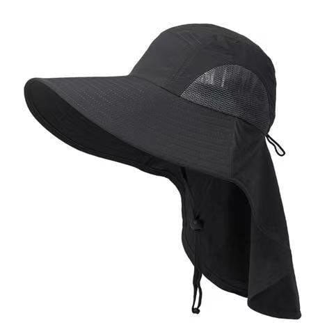 2pcs-Men & Women UPF 50 Sun Hat with Neck Flap, Wide Brim UV Protection Hat for Hiking Fishing Outdoor
