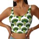 thumbnail image 1 of Fotbe Cute Broccoli Sujetador Deportivo Largo sin Aros para Mujer con Almohadillas y Soporte Medio, Transpirable y Absorbente, Camiseta Tipo Chaleco o Tank Top-XX-Large, 1 of 8