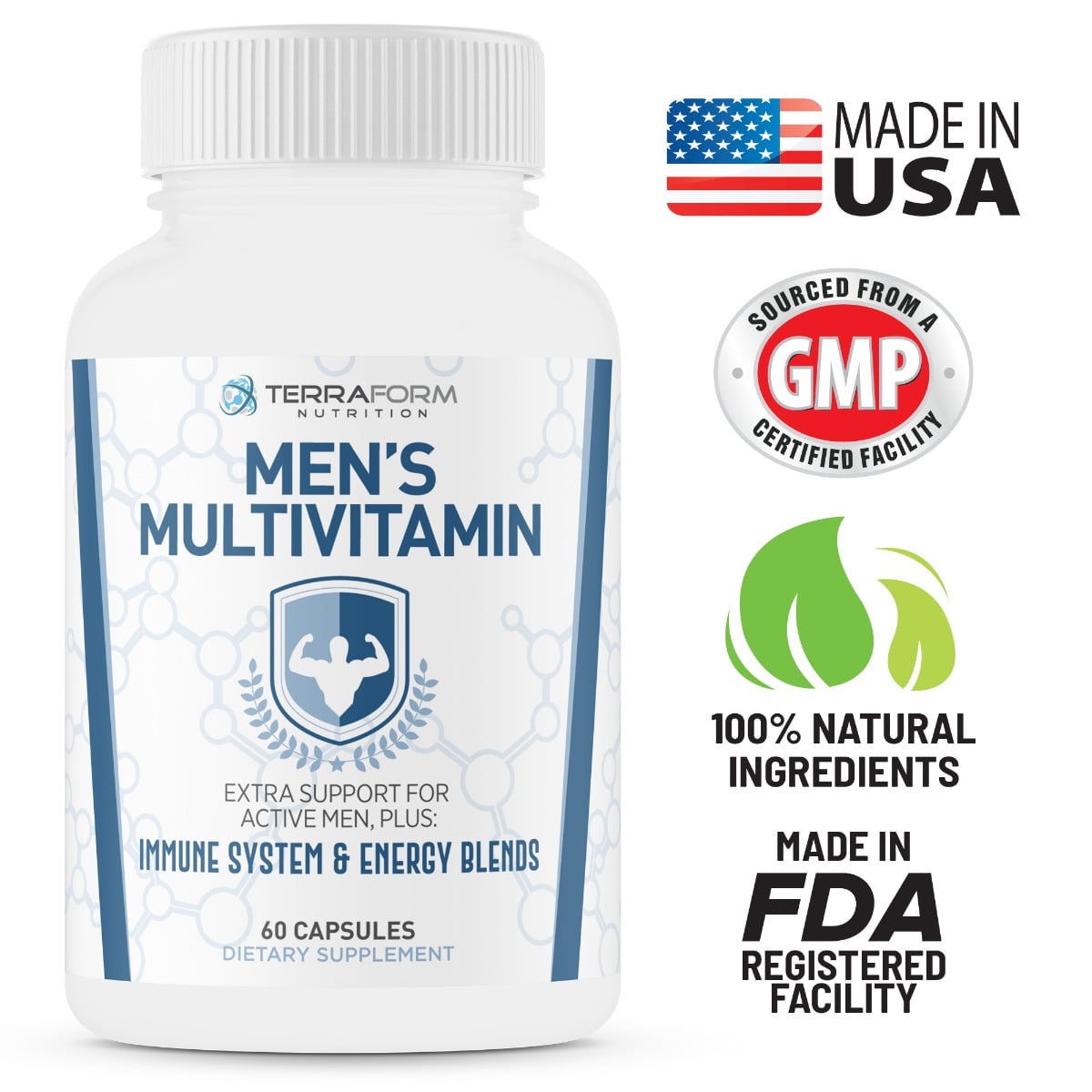 Men’s Multivitamin – Daily Support for Men’s Nutritional Needs – 60