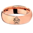 thumbnail image 2 of Tungsten Gamer Valentine Gift Rose Gold Engagement Ring Boho Couples Gifts 40th Anniversary, 2 of 7