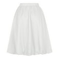 thumbnail image 5 of Abomasnow Women Bubble Maxi Skirt Elastic Low Waist Casual Aline Flowy Long Skirts Plead Ruffle Balloon Midi Skirt Streetwear, 5 of 6