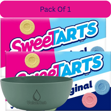 SweeTARTS Original Candy, 5 oz Pack with Olive Green Bowl by ValueNest