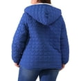 thumbnail image 3 of Agnes Orinda Plus Size Coat for Women Lightweight Puffer Jacket with Hood Pockets Quilted Padded Full Zip Winter Coats 3X Royal Blue, 3 of 5