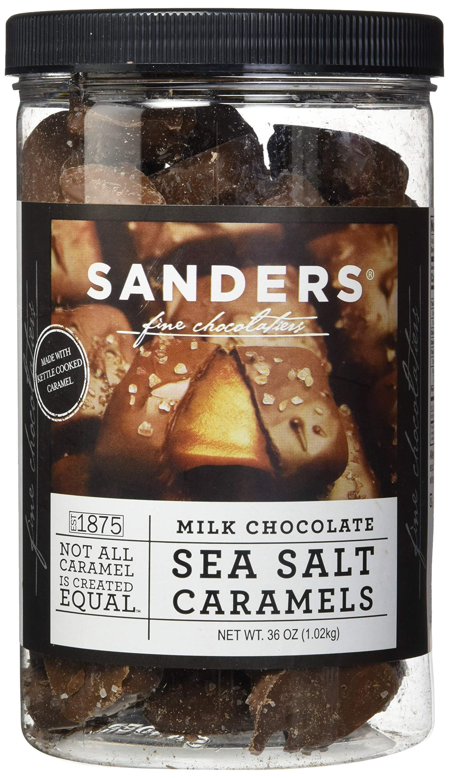 Sanders Milk Chocolate Sea Salt Caramels 36 Oz. 2.25 lb