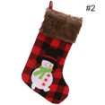 thumbnail image 2 of Christmas Stocking Cartoon Plaid Large Cute Tree Hanging Stocking Cuff Stocking, 2 of 10