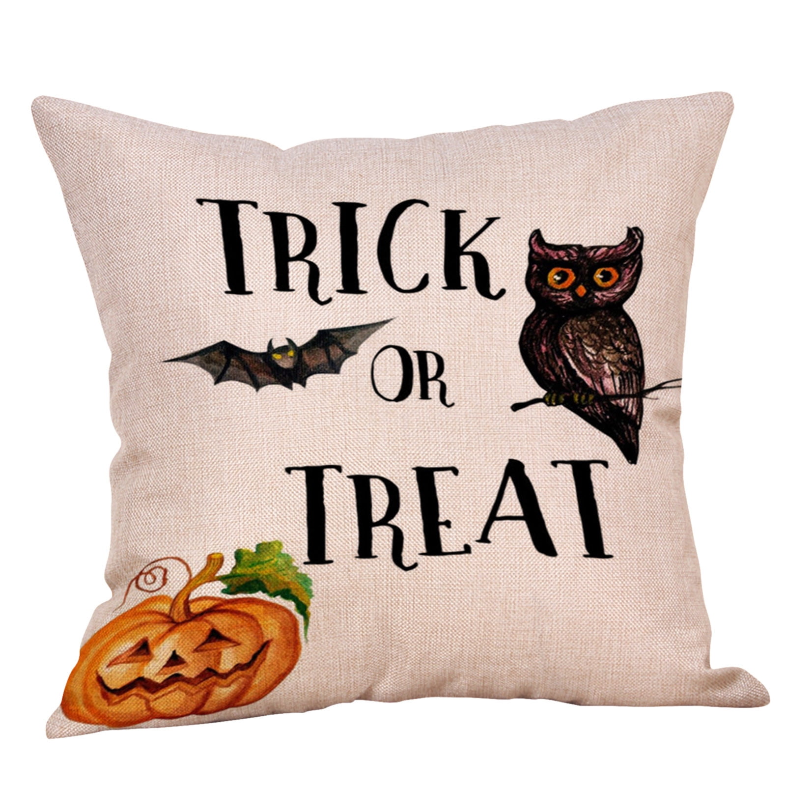 Clearance! EQWLJWE Halloween Pillow Covers 18x18 Trick or Treat Pillow