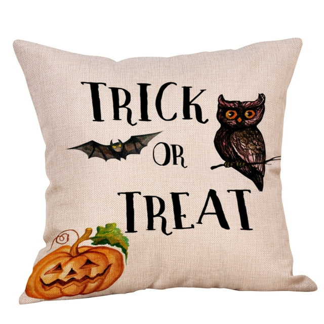 TIMIFIS Halloween Decorations Throw Pillows 1PC Throw Pillow Covers Decorative Cotton Linen Cushion Case Home Decor - Fall