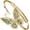 Gold-green, variant on Crystal Butterfly Pearl Bracelet Bangle for Women