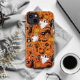 thumbnail image 6 of Halloween Cat Phone Case, Spooky Ghosts and Black Cats Pattern, Festive Orange Protective Cover for iPhone 16 15 14 13 12 11 Pro Plus Mini, 6 of 6