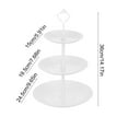 thumbnail image 5 of Cupcake Stand under $5! Yannianjz Tiered Dessert Stand, 3 Layer Serving Platter for Parties, Wedding Cake Display Tower, Decorative Food Server, Event Catering Display Rack, 5 of 9