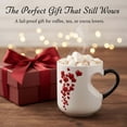 thumbnail image 6 of Heart Shaped Cups, Valentine's Magic Color Changing Ceramic Cup with Hidden Red Hearts, 11oz Temperature Sensitive Heart-Shaped Coffee Mug for Her/Him, Romantic Surprise Gift, 6 of 9