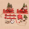 thumbnail image 4 of Adornos de madera para muñeco de nieve y Papá Noel para Navidad, colgante para árbol de Navidad, suministros para fiestas, envío directo, decoración para el hogar, 4 of 5