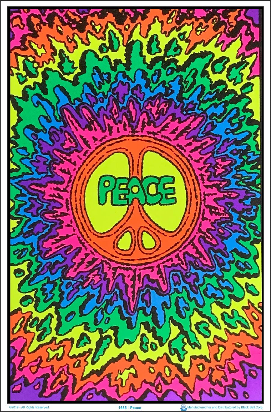 Peace Blacklight Poster 23 x 35