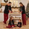 thumbnail image 4 of Christmas Pajamas for Family Long Sleeve Tree Graphic Tops Pant Set Holiday Sleepwear, 4 of 7