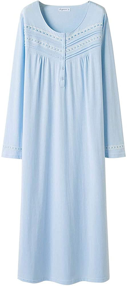 Long-Sleeve Ladies Sleepwear Gown 