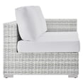 thumbnail image 3 of Lounge Loveseat Sofa, Rattan, Wicker, Light Grey Gray White, Modern Contemporary Urban Design, Outdoor Patio Balcony Cafe Bistro Garden Furniture Hotel Hospitality, 3 of 8