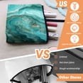 thumbnail image 3 of Makeup Bag Small Toilet Cosmetic Bags Travel Makeup Case Waterproof for Women Girls 6.7X9.45inches - Gorgeous Aqua - Gold Marble, 3 of 7