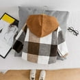 thumbnail image 6 of Zshosam Boys Jackets Boys Outwear Warm Coat Kids Toddler Baby Boys Autumn Winter Plaid Long Sleeve Cardigan Jacket Clothes Size 9 12 Months,(Brown 9-12 Months), 6 of 7