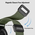thumbnail image 4 of Magnetic Elastic Bands Compatible with Samsung Galaxy Watch 7/6/5/4/FE 40m 44mm/Galaxy Watch 6 Classic 43 47mm/Watch 5 Pro 45mm/Watch 4 Classic 42 46mm, 20mm One Click No Gap Stretchy Nylon Wristband, 4 of 9