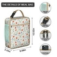 thumbnail image 3 of Botanical Insulated Lunch Bag Box Student Reusable Lunch Tote Bag Lightweight Lunch Box Containers Picnic Camping, 3 of 6