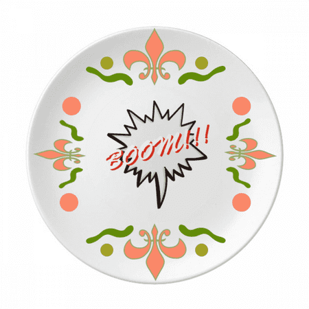 

Daily Language Chat Emotion Excitement Flower Ceramics Plate Tableware Dinner Dish