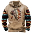 thumbnail image 2 of Sudadera con capucha con estampado indio vintage para hombre 2024, ropa informal para hombre, sudaderas con capucha de manga larga, sudaderas unisex de gran tamaño, 2 of 5