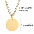 thumbnail image 2 of Oefntac jusqu'à 40 % de Réduction Cadeaux Décoration de Noël Pendentif Rond en Acier Inoxydable avec Texte Personnalisé Photos Collier Cadeau de Noël et Saint-Valentin, 2 of 2