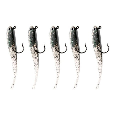 Vivid Minnow Fishing Lures Soft Baits 3d Fish Eye Artificial Baits 5pcs