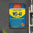 thumbnail image 3 of Placa de metal vintage de hierro WD-40 petróleo pintura rectangular decoración de pared 30x40 cm, 3 of 9