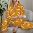 thumbnail image 6 of Sigee Autumn Orange Wheat for Women’s Pajama Sets Long-Sleeved Pjs Sets for Women 2 piece Sleepwear-Large, 6 of 7