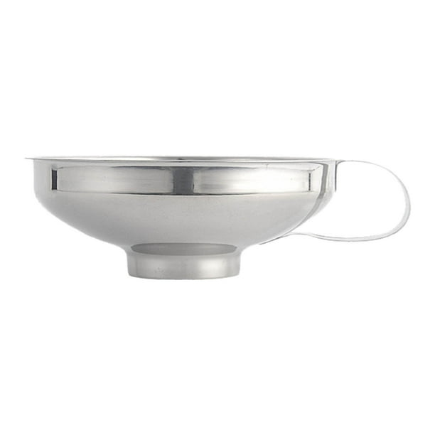 Embudo de boca ancha de acero inoxidable Embudo grueso de gran diámetro para el hogar Funcional para llenar botellas de vino y evitar fugas