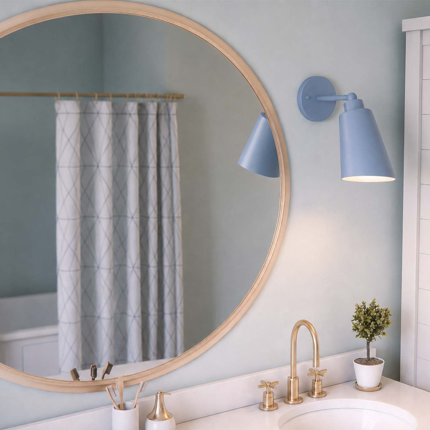Alvar - 1-Light Wall Sconce - Harbor Blue