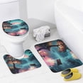 thumbnail image 3 of Fantasy Ship Print Shower Curtain Set 4-Set Magical Night Scene Moonlight Bathroom Decor Set U-Mat ,Toilet Cover Mat ,Includes Floor Mat ,Shower Curtain with 12 Hooks,72inx72in, 3 of 7