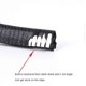 thumbnail image 3 of 1M U-shaped Sealing Strip Rubber Edging Stainless Steel Edge Sealing Protectio Door Seal Strip Car Dustproof Safety Seals Strips, 3 of 5