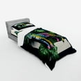 thumbnail image 2 of Ambesonne Leopard Bedding Set 3 Pcs, Monstera Colorful Wilds, TwinXL, Green Petrol Blue, 2 of 2