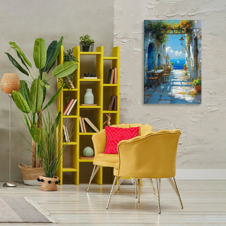 Stupell Industries Quaint Alley by Sea Cities & Countries Painting