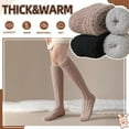 thumbnail image 2 of JIANFANG Fuzzy Socks for Women 3 Pairs Knee High Fluffy Soft Warm Stocking Cozy Slipper Plush Winter Long Christmas Socks, 2 of 6