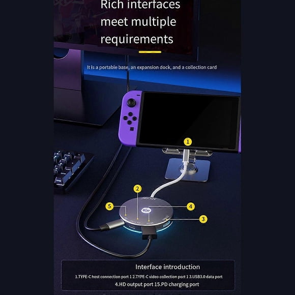 Aolion for Switch Video Capture Card TV Dock for Nintendo PC