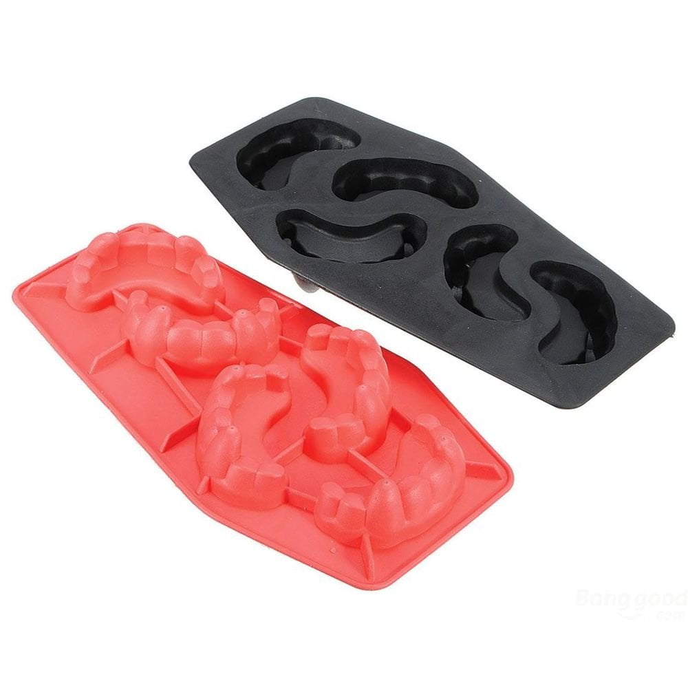 Vampire Diary Cold Blooded Vampire Teeth Fang Shaped Ice Cube Tray mold Mould 