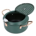 thumbnail image 4 of Deep Fryer Pot, Double Handles Iron Janpanese Style Tempura Frying Pot with , Lid And Oil Drip Drainer Rack Multifunctional Cooking Pot for French Fries Chicken Wings, 4 of 7