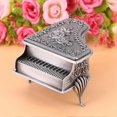 thumbnail image 5 of piano shaped rose flower carved zinc alloy jewelry box case jewellery storage, 5 of 5