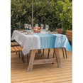 thumbnail image 4 of 52x70 Inch Outdoor Tablecloth with Umbrella Hole Zipper Rectangle Ocean Beach Rectangular Tablecloths Outside Waterproof Natural Blue Sea Waves Sky Cloudy Scenery Patio Table Cover for Picnic Party, 4 of 8