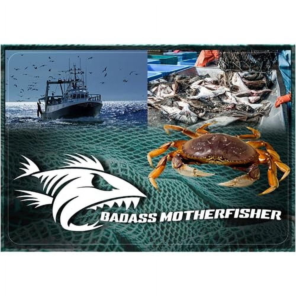 BADASS MOTHERFISHER - Dungeness Crab Gauge - Stainless Steel Multitool for Crabbing and Fishing - Includes Fish Pick, Pry Tool, Shackle Tool, Cleaver - by SQUATCH METALWORKS