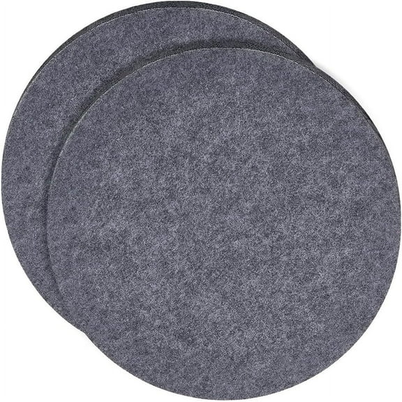 Felt Self-adhesive Fabric Flat Round Gray 30x0.5cm