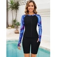 thumbnail image 4 of Traje de baño Arolina con protección UV para mujer, protector contra erupciones cutáneas, color morado, 4 of 4