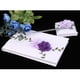 thumbnail image 2 of Libro de Visita de Boda Sunnimix con Lazo Blanco Flores Morados, 2 of 8
