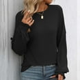 thumbnail image 3 of Perfectbot Womens Long Sleeves Blouse Ribbed Knit Crewneck Tops Fall Trendy Winter Warm Shirts, 3 of 7