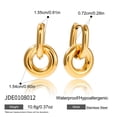 thumbnail image 6 of Sunyuer 18K Gold Plated Stainless Steel Double Hoop Earrings - Minimalist & Chic Statement Jewelry for Women, 6 of 6
