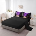 thumbnail image 5 of Homewish Purple Flower 7pcs Bedding Comforter Set For Teens Female,Black Girl Queen Bedding Sets Super Cozy,Dreamy Princess Queen Sheet Sets,Ultra Soft Home Decor,Reversible, 5 of 8